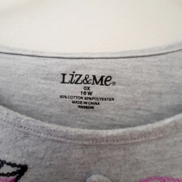 EUC LIZ & ME EMBELLISHED TEE SHIRT - Picture 6 of 9